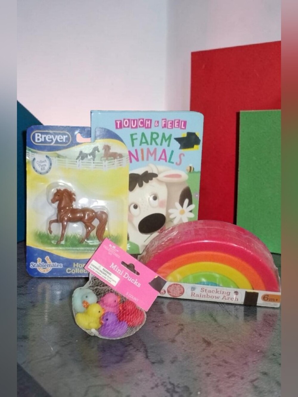 NWT Toddler & Kids Toy Bundle Breyer Horse Rainbow Stacker Book